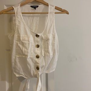 Lightweight summer button down tie top